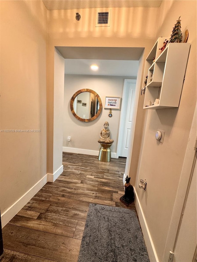2681 N Flamingo Rd Unit 908S, Sunrise, FL 33323 - corridor with dark wood-style flooring and baseboards