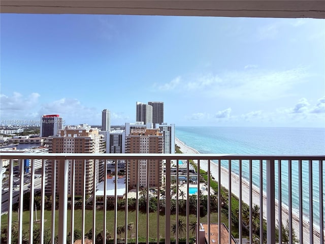 1950 S Ocean Dr Phh, Phh, Hallandale Beach, FL 33009 - balcony with a water view and a city view