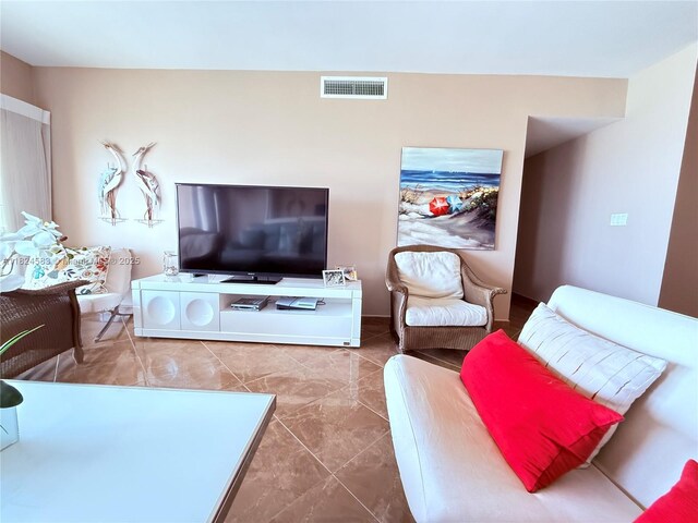 1950 S Ocean Dr Phh, Phh, Hallandale Beach, FL 33009 - living room featuring marble look tile flooring