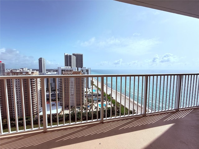 1950 S Ocean Dr Phh, Phh, Hallandale Beach, FL 33009 - balcony with a water view and a city view