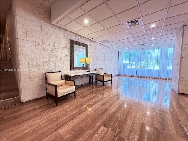 1950 S Ocean Dr Phh, Phh, Hallandale Beach, FL 33009 - common area featuring a paneled ceiling and recessed lighting