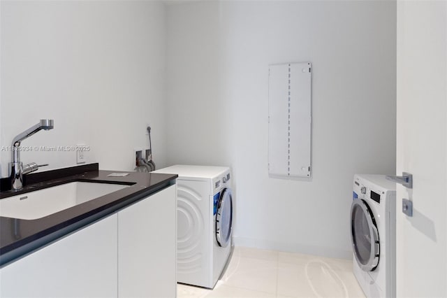 300 Biscayne Blvd Way Unit 2607, Miami, FL 33131 - washroom featuring independent washer and dryer and light tile patterned floors