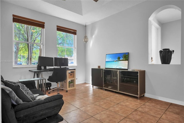 12779 SW 27th St, Miramar, FL 33027 - tiled office space with arched walkways and baseboards