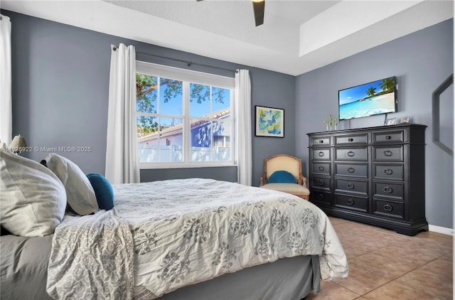 12779 SW 27th St, Miramar, FL 33027 - bedroom with light tile patterned flooring and a ceiling fan
