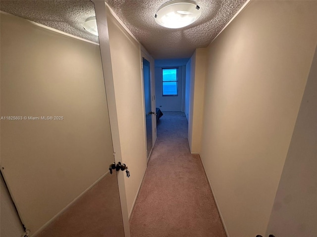 6039 Collins Ave Unit 1625, Miami Beach, FL 33140 - hallway with light colored carpet and a textured ceiling
