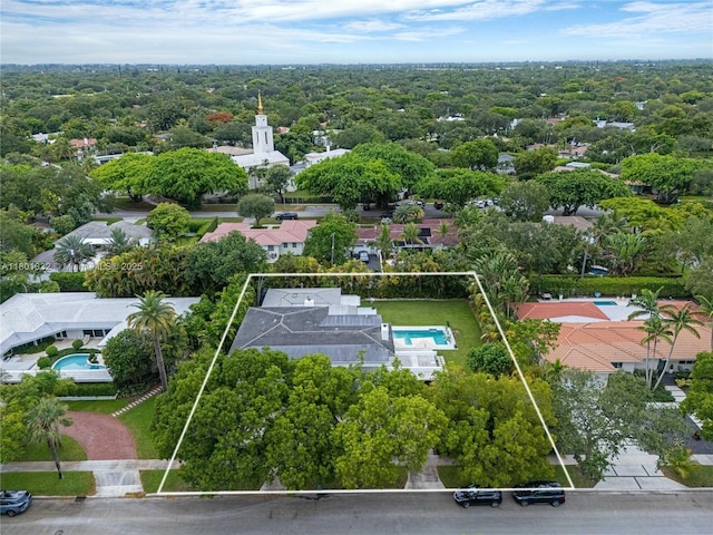 441 Grand Concourse, Miami Shores, FL 33138 - aerial view of property's location with property parcel outlined