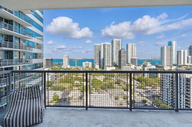 3301 NE 1st Ave Unit H2104, Miami, FL 33137 - balcony with a view of skyline and a water view