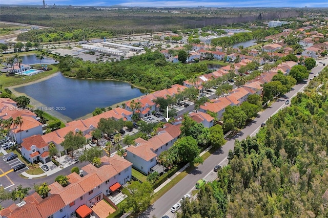 14844 SW 9th Ln, Miami, FL 33194 - aerial view of property and surrounding area with a large body of water and nearby suburban area