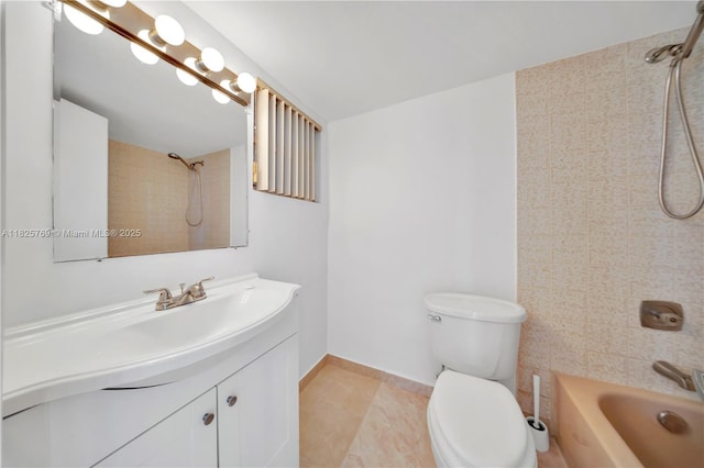 7830 Dickens Ave Unit 504, Miami Beach, FL 33141 - full bath with vanity, shower / tub combination, and tile patterned flooring