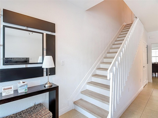 1214 SW 147th Ter, Pembroke Pines, FL 33027 - stairway with tile patterned floors and baseboards