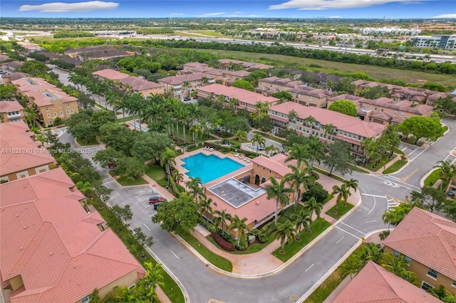 1214 SW 147th Ter, Pembroke Pines, FL 33027 - aerial view of residential area featuring a pool area