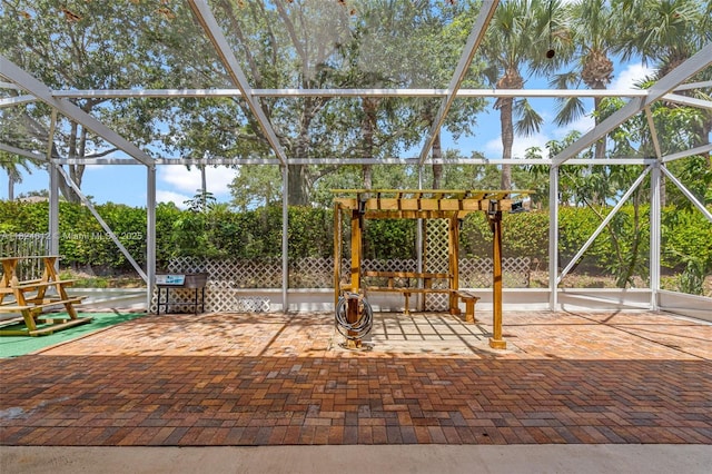7348 Copperfield Cir, Lake Worth, FL 33467 - view of patio featuring a lanai