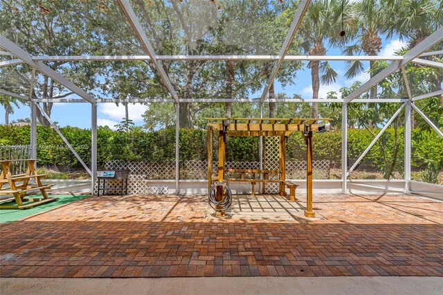 7348 Copperfield Cir, Lake Worth, FL 33467 - view of patio featuring a lanai