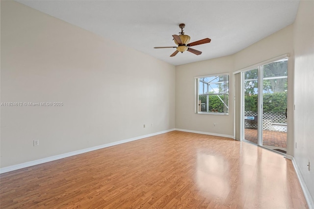 7348 Copperfield Cir, Lake Worth, FL 33467 - spare room with light wood-type flooring and ceiling fan