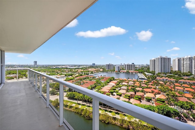 3701 N Country Club Dr Unit 2209, Aventura, FL 33180 - balcony featuring a water view and a view of city