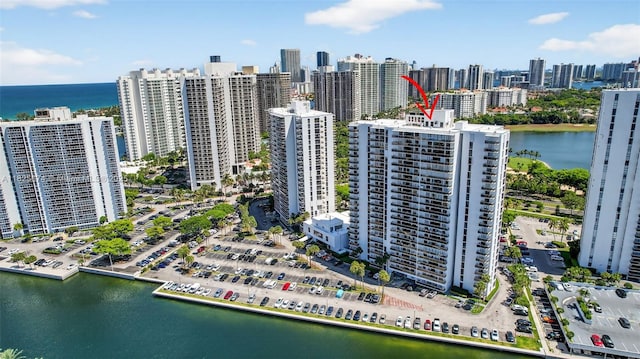 3701 N Country Club Dr Unit 2209, Aventura, FL 33180 - bird's eye view of a nearby body of water and city skyline