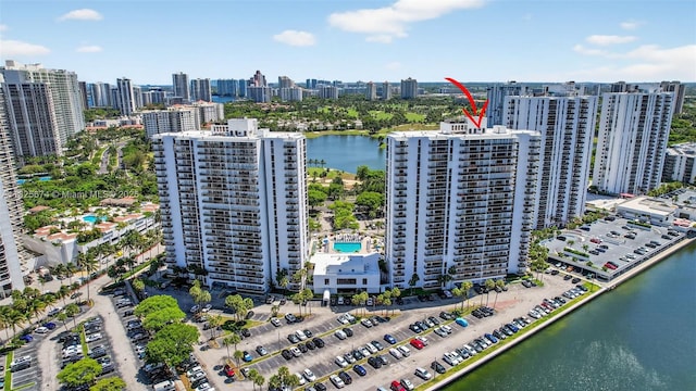 3701 N Country Club Dr Unit 2209, Aventura, FL 33180 - bird's eye view of a large body of water and skyline