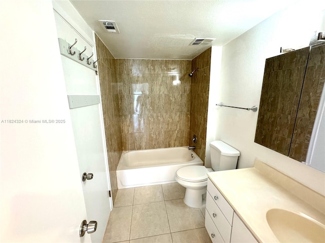 7900 Camino Cir Unit 305, Miami, FL 33143 - full bath featuring vanity, washtub / shower combination, tile patterned flooring, and a textured ceiling