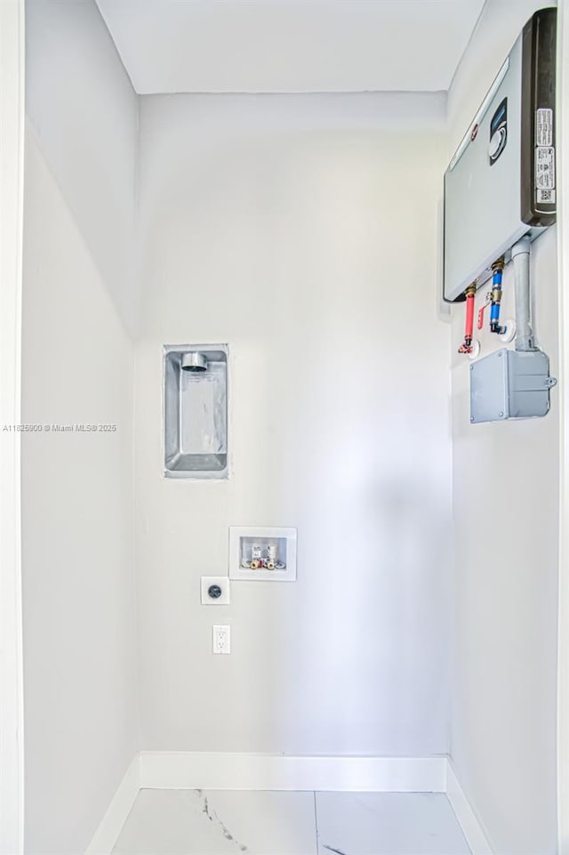 817/819 Eisenhower Blvd, Lehigh Acres, FL 33974 - laundry area with hookup for a washing machine and hookup for an electric dryer