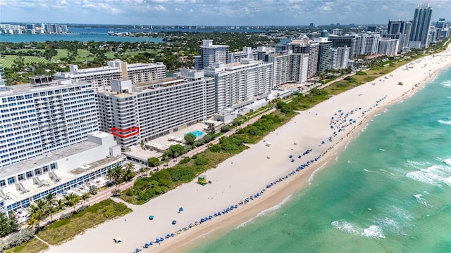 5555 Collins Ave Unit 7N, Miami Beach, FL 33140 - view of urban area featuring expansive beach