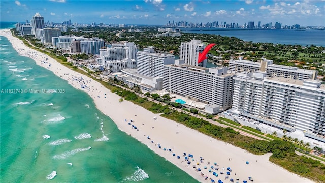5555 Collins Ave Unit 7N, Miami Beach, FL 33140 - drone / aerial view of skyline and expansive coastline