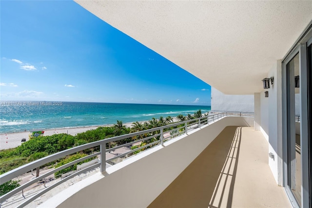 5555 Collins Ave Unit 7N, Miami Beach, FL 33140 - balcony with view of water and beach