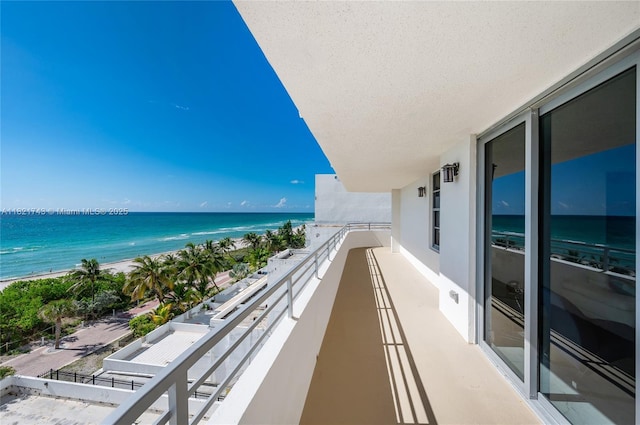 5555 Collins Ave Unit 7N, Miami Beach, FL 33140 - balcony with view of water and beach