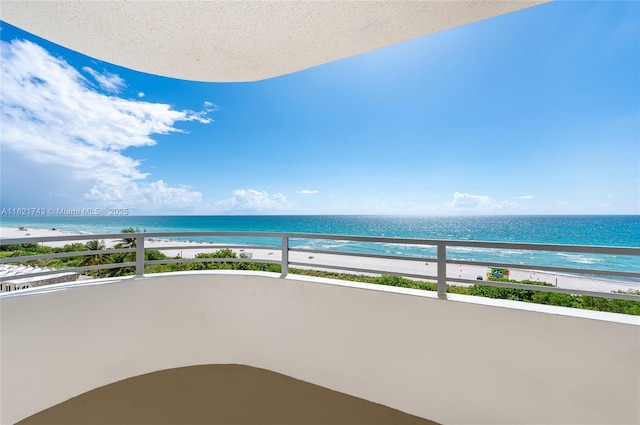 5555 Collins Ave Unit 7N, Miami Beach, FL 33140 - balcony with view of water and beach