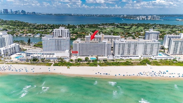 5555 Collins Ave Unit 7N, Miami Beach, FL 33140 - bird's eye view of expansive coastline and city skyline