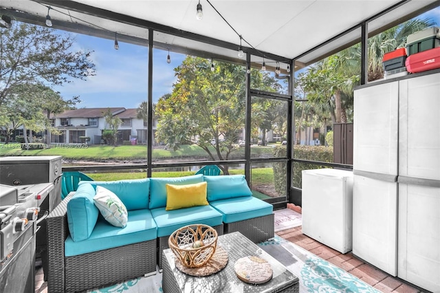 4552 Carambola Cir S Unit 27247, Coconut Creek, FL 33066 - sunroom / solarium featuring outdoor lounge area