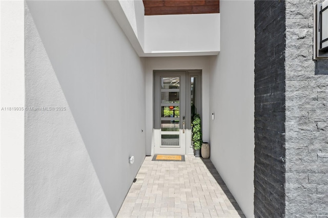 20273 Bandon Dunes Rd, Boca Raton, FL 33434 - view of exterior entry featuring stucco siding