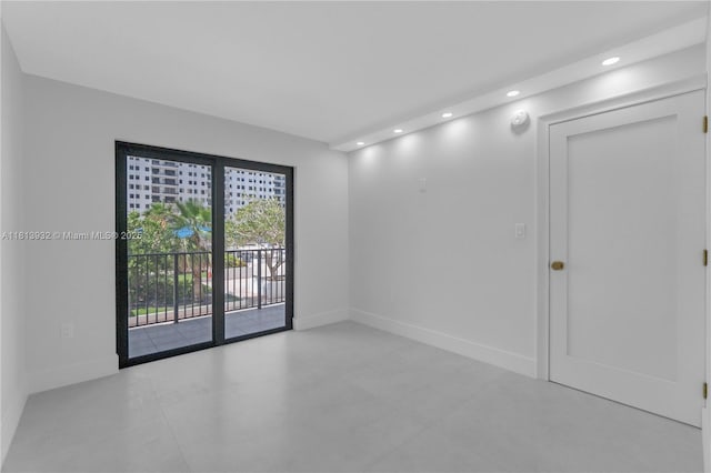 1201 S Ocean Dr Unit 507S, Hollywood, FL 33019 - spare room with recessed lighting and a smoke detector