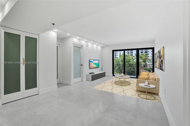 1201 S Ocean Dr Unit 507S, Hollywood, FL 33019 - living area with recessed lighting and baseboards
