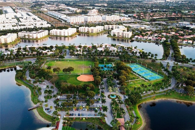 10989 NW 73rd Ter, Doral, FL 33178 - aerial view of property and surrounding area featuring a large body of water and nearby urban area