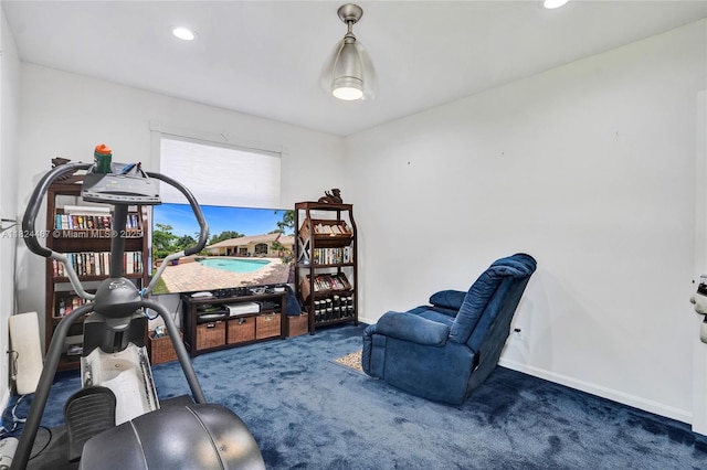 3820 SW 106th Ter, Davie, FL 33328 - sitting room with carpet and recessed lighting