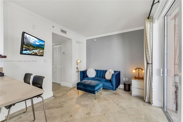 2951 S Bayshore Dr Unit 717, Miami, FL 33133 - office area featuring crown molding
