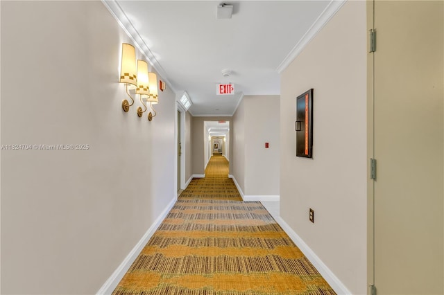 2951 S Bayshore Dr Unit 717, Miami, FL 33133 - corridor featuring ornamental molding and carpet