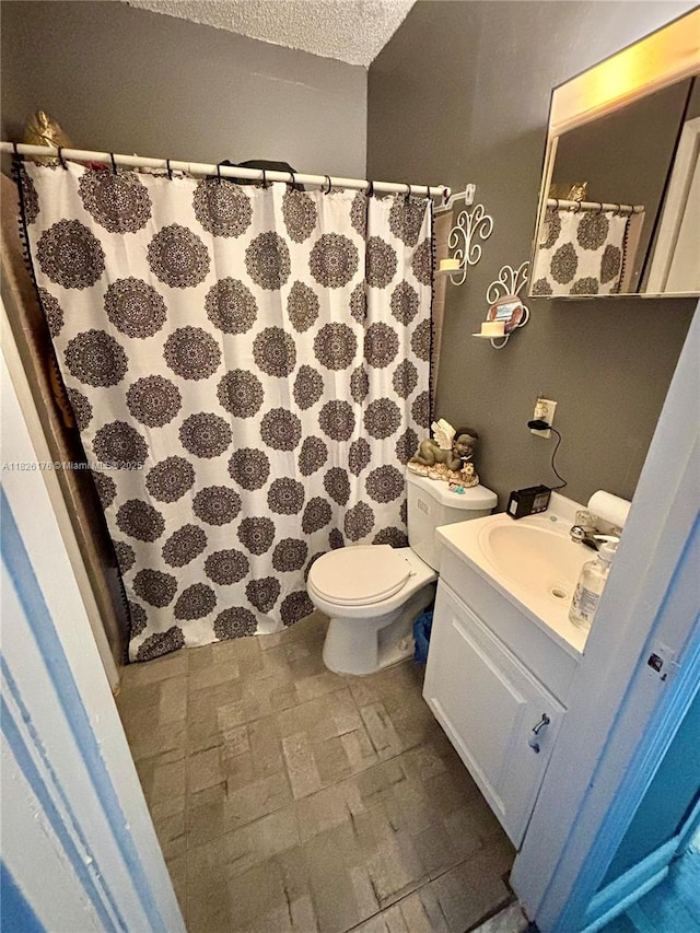 1041 NW 33rd Ave, Miami, FL 33125 - full bathroom with a textured ceiling, vanity, and a shower with shower curtain