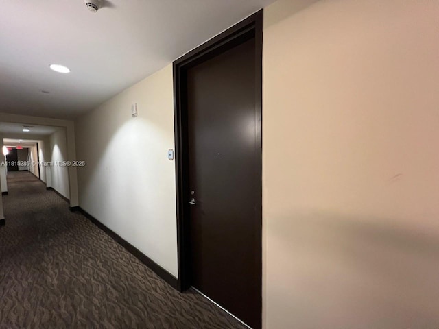 79 SW 12th St Unit 1603-S, Miami, FL 33130 - hall featuring dark carpet and recessed lighting