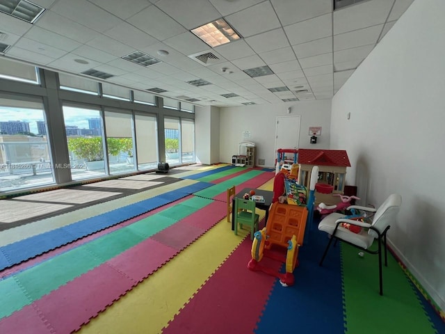 79 SW 12th St Unit 1603-S, Miami, FL 33130 - rec room featuring baseboards and carpet