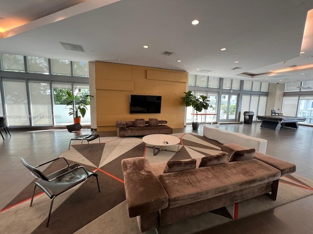 79 SW 12th St Unit 1603-S, Miami, FL 33130 - building lobby featuring floor to ceiling windows and recessed lighting