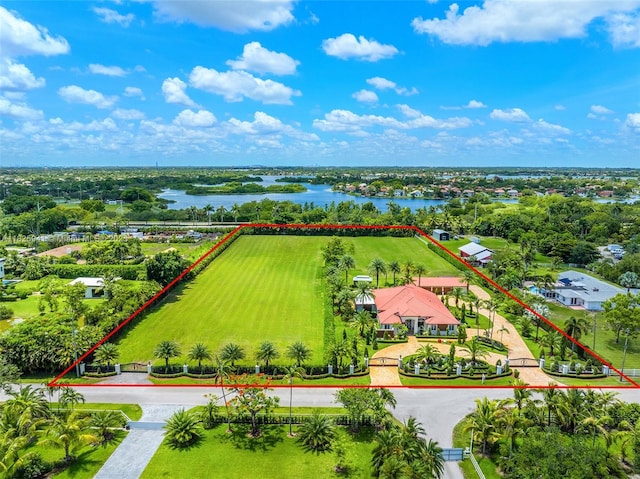 17490 SW 70th Pl, Southwest Ranches, FL 33331 - aerial view of property's location with a nearby body of water and property boundaries highlighted