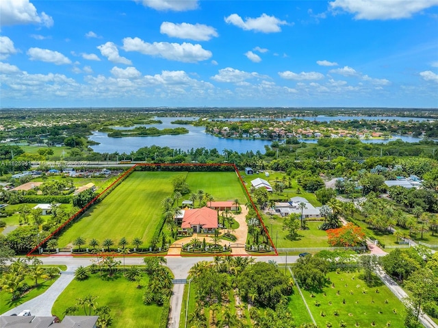 17490 SW 70th Pl, Southwest Ranches, FL 33331 - aerial view of property's location featuring a large body of water and property boundaries highlighted