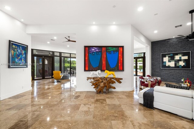 17490 SW 70th Pl, Southwest Ranches, FL 33331 - lobby with recessed lighting