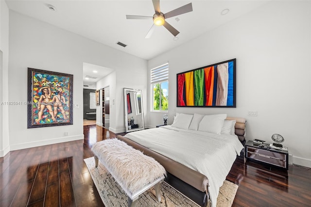 17490 SW 70th Pl, Southwest Ranches, FL 33331 - bedroom with wood finished floors, ceiling fan, and recessed lighting