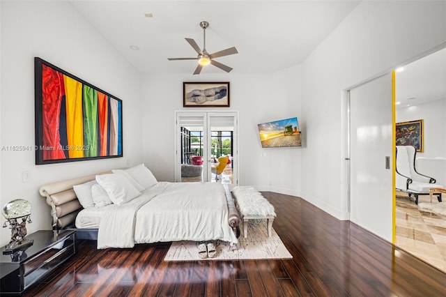17490 SW 70th Pl, Southwest Ranches, FL 33331 - bedroom with wood finished floors and access to outside