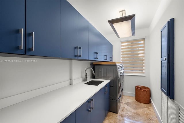 17490 SW 70th Pl, Southwest Ranches, FL 33331 - laundry area featuring cabinet space and washer and clothes dryer