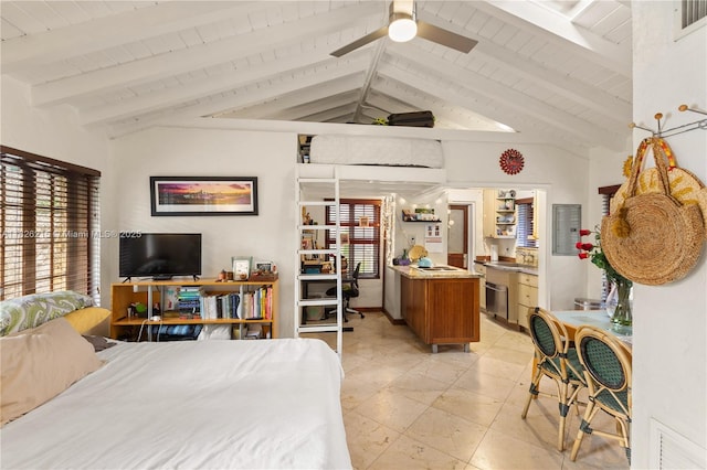 1301 Milan Ave Unit 3, Coral Gables, FL 33134 - bedroom with wood ceiling and a sink