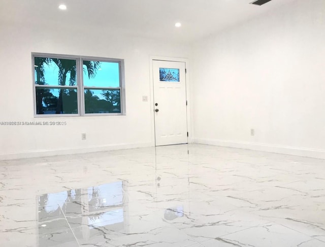 6710 SW 18th Ct, North Lauderdale, FL 33068 - entryway featuring recessed lighting and light marble finish flooring