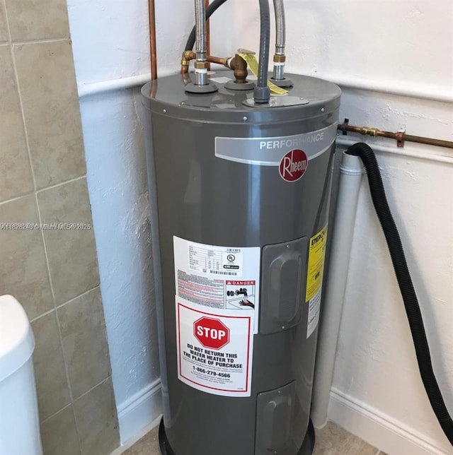 6710 SW 18th Ct, North Lauderdale, FL 33068 - utility room with electric water heater